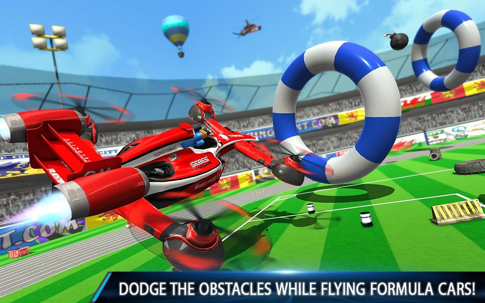 Flying Formula Car Racing Game - Gameplay image of android game