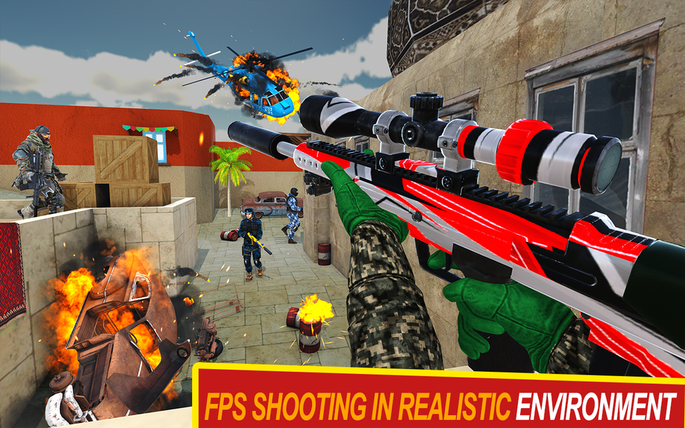 Real Commando Fps Shooting - Gameplay image of android game