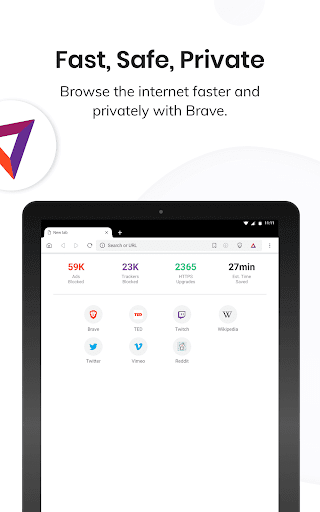 Brave Private Web Browser - مرورگر شخصی - عکس برنامه موبایلی اندروید