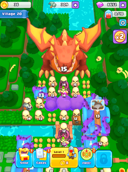 Brave Merge - Battle & Defense - Gameplay image of android game