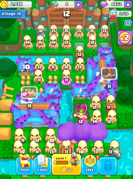 Brave Merge - Battle & Defense - Gameplay image of android game