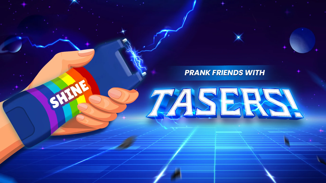 Shock Taser: Prank Simulator - Gameplay image of android game