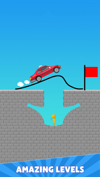 Draw Bridge Puzzle: Brain Game - Gameplay image of android game