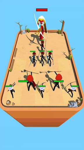 Merge Black Stickman - Gameplay image of android game