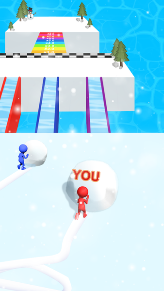 Snow Race: Snow Ball.IO - Gameplay image of android game