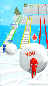 Snow Race: Snow Ball.IO - Gameplay image of android game