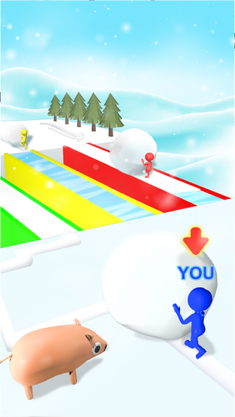 Snow Race: Snow Ball.IO - Gameplay image of android game