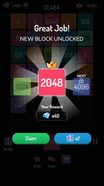 Merge Block - Number Game - Gameplay image of android game