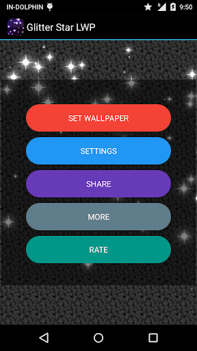 Glitter Star Live Wallpaper - Image screenshot of android app