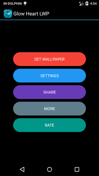 Glow Heart Live Wallpaper - Image screenshot of android app