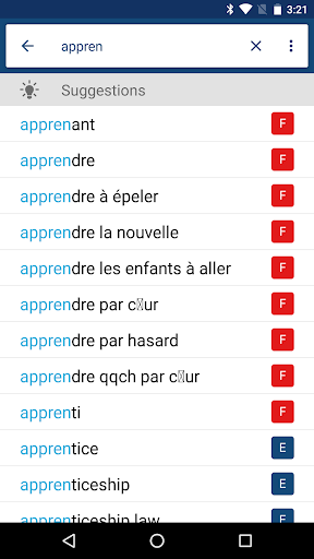 French English Dictionary - Image screenshot of android app