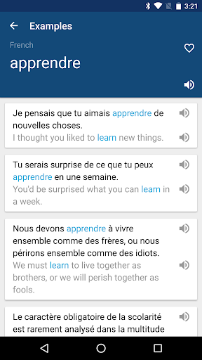 French English Dictionary - Image screenshot of android app