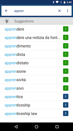 Italian English Dictionary - Image screenshot of android app