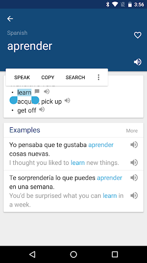 Spanish English Dictionary - عکس برنامه موبایلی اندروید