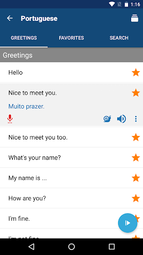 Learn Portuguese Phrase - Image screenshot of android app