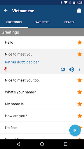 Learn Vietnamese Phrases - Image screenshot of android app
