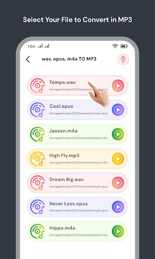 Audio Converter : Wav, Opus & M4a  to Mp3 - Image screenshot of android app
