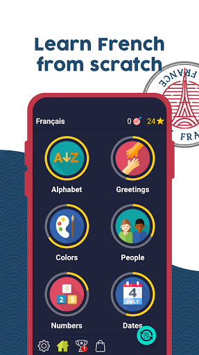 Learn French - Beginners - عکس برنامه موبایلی اندروید