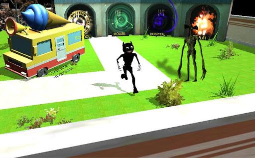 Angry Cartoon Cat Night Siren Head Versus - عکس بازی موبایلی اندروید