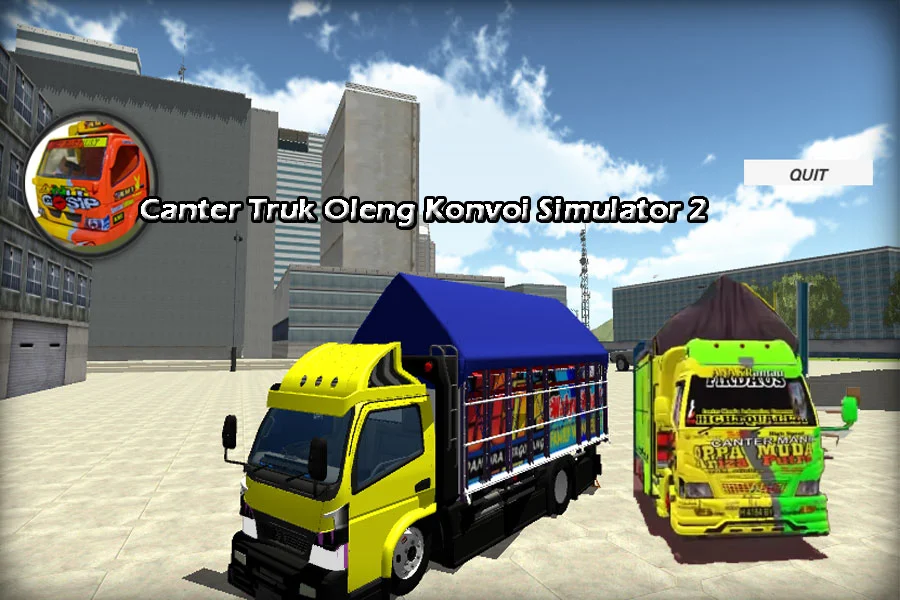 Truck Oleng Convoy Simulator 2 - Gameplay image of android game