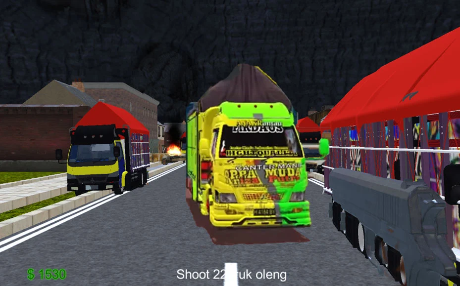 Truck Oleng Convoy Simulator 2 - Gameplay image of android game