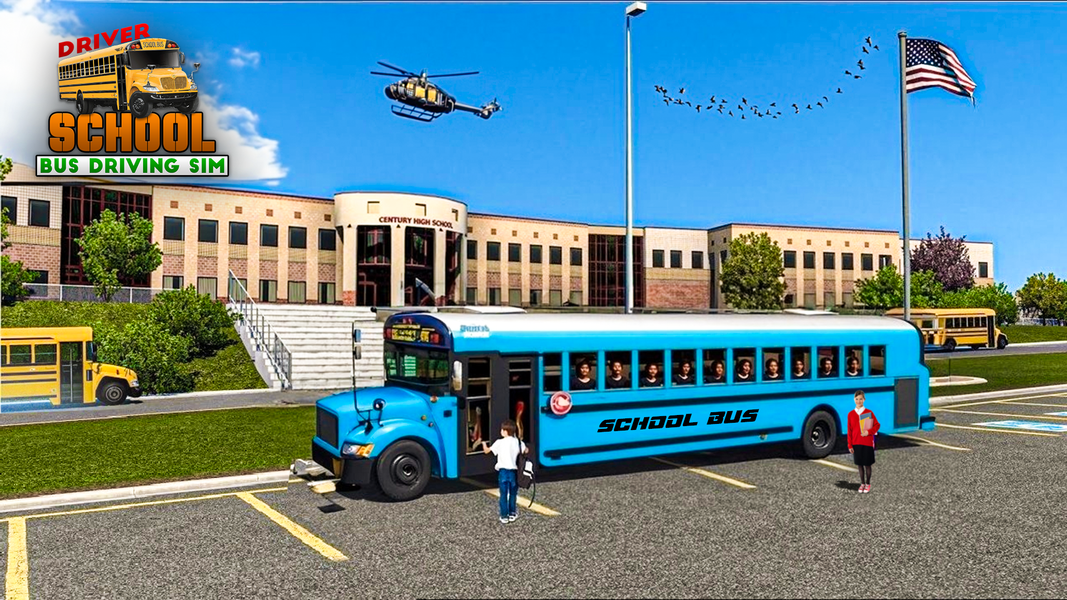 Driver School Bus Driving Sim - عکس بازی موبایلی اندروید