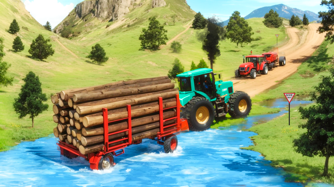Tractor Trolley Simulator 2024 - Gameplay image of android game