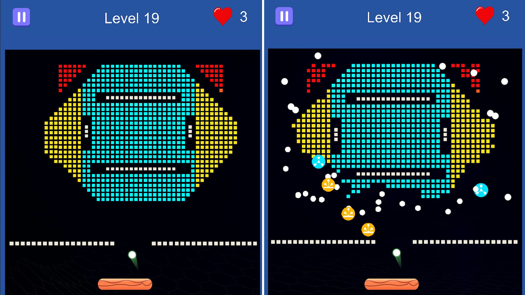 Ball Brick Breaker Puzzle Game - Gameplay image of android game