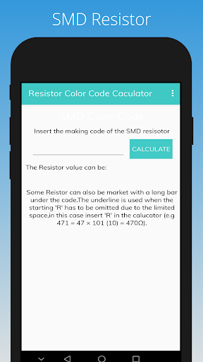 Resistor Color Code Calculator - عکس برنامه موبایلی اندروید