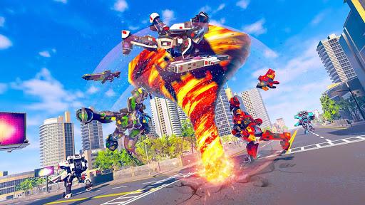 Tornado Robot Car Transform: Hurricane Robot Games - Gameplay image of android game