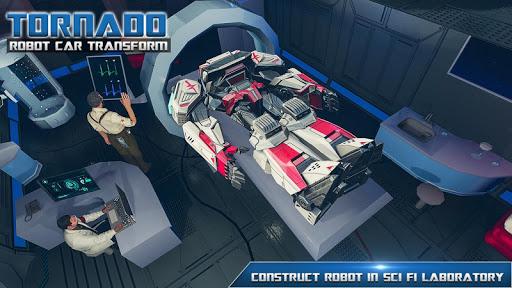 Tornado Robot Car Transform: Hurricane Robot Games - Gameplay image of android game