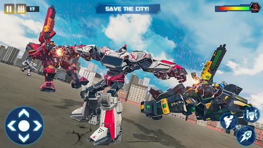 Tornado Robot Car Transform: Hurricane Robot Games - Gameplay image of android game