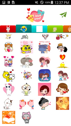 Animated Love Stickers - Image screenshot of android app