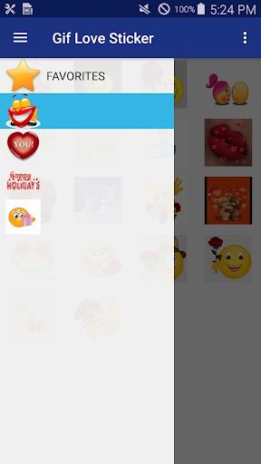 Gif Love Sticker WASticker - Image screenshot of android app
