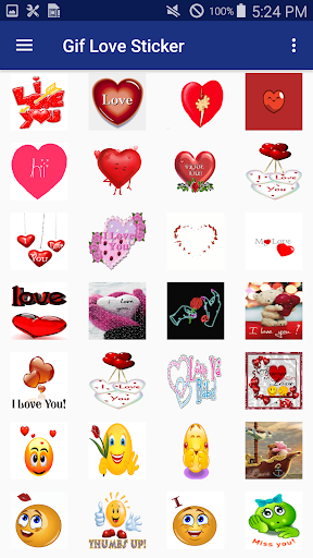 Gif Love Sticker WASticker - Image screenshot of android app