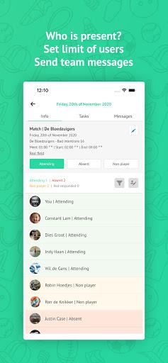 Teamy: app for sports teams - عکس برنامه موبایلی اندروید