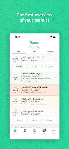 Teamy: app for sports teams - عکس برنامه موبایلی اندروید