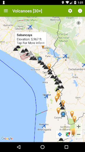 Volcanoes: Map, Alerts & Ash Clouds - عکس برنامه موبایلی اندروید