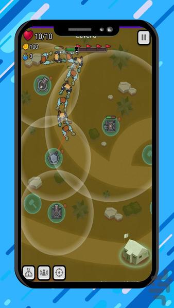 برج دفاعی و زامبی ها - Gameplay image of android game