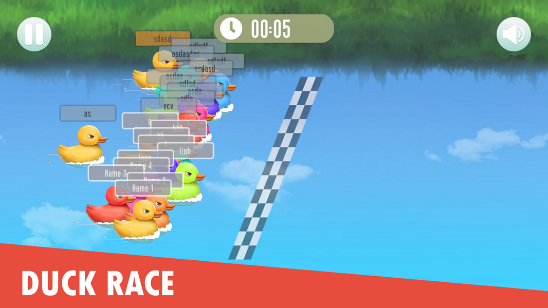 Duck Race: Name Picker - Gameplay image of android game