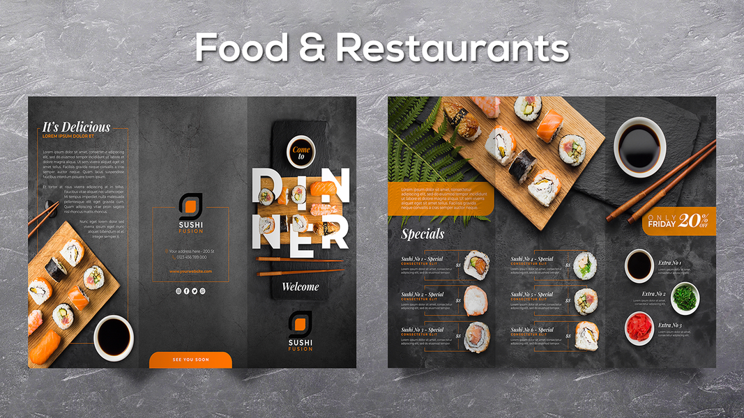 Brochure Maker, Pamphlets, Inf - عکس برنامه موبایلی اندروید