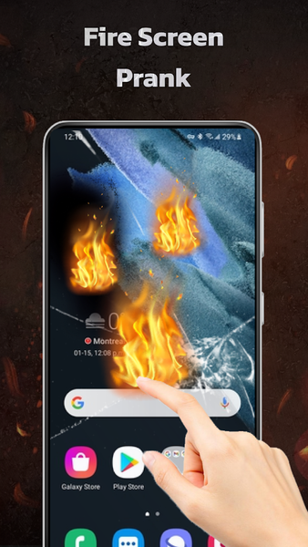 Broken Screen with Crack Prank - Image screenshot of android app