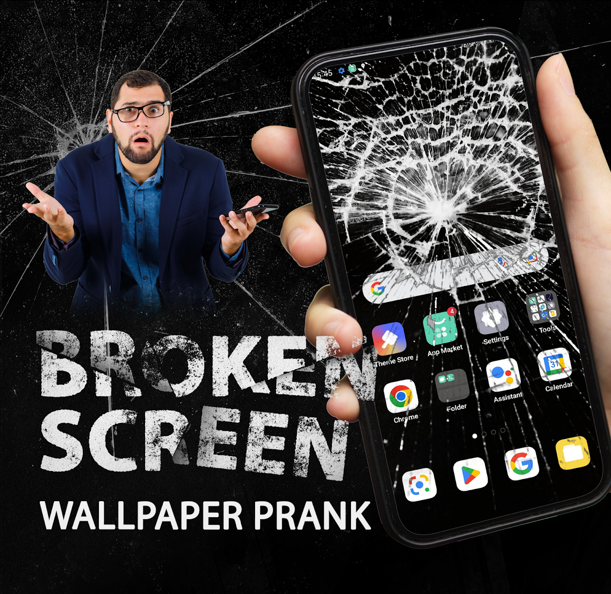 broken screen prank iphone