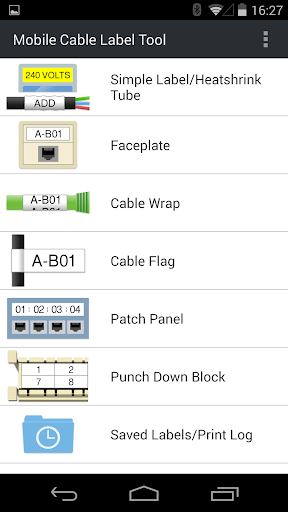 Mobile Cable Label Tool - Image screenshot of android app