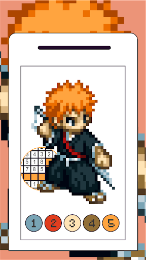 BLEACH Pixel Coloring Anime - Image screenshot of android app