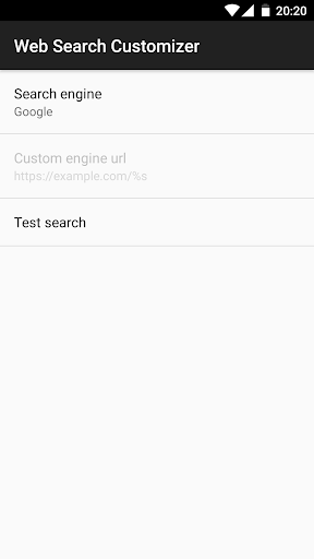 Web Search Customizer - Image screenshot of android app
