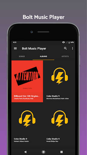 Bolt Player - Mp3 Player, Audio Player - عکس برنامه موبایلی اندروید