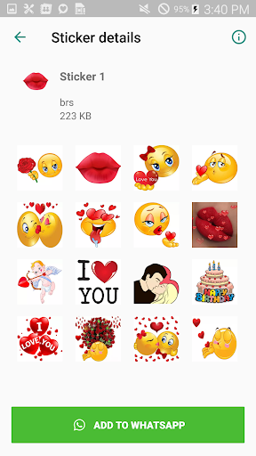 Love Stickers For WhatsApp - عکس برنامه موبایلی اندروید