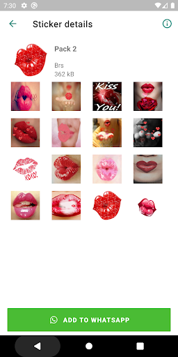 IKiss Love Stickers - Free WaAppStickers - Image screenshot of android app