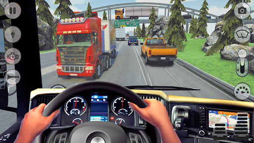 In Truck Driving Race: Euro Truck Games 2021 - Gameplay image of android game